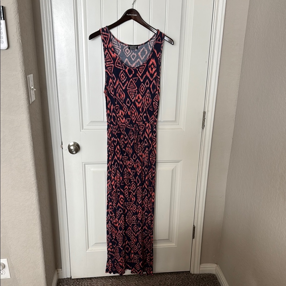 Papermoon Blue and Pink Sheath Maxi Dress